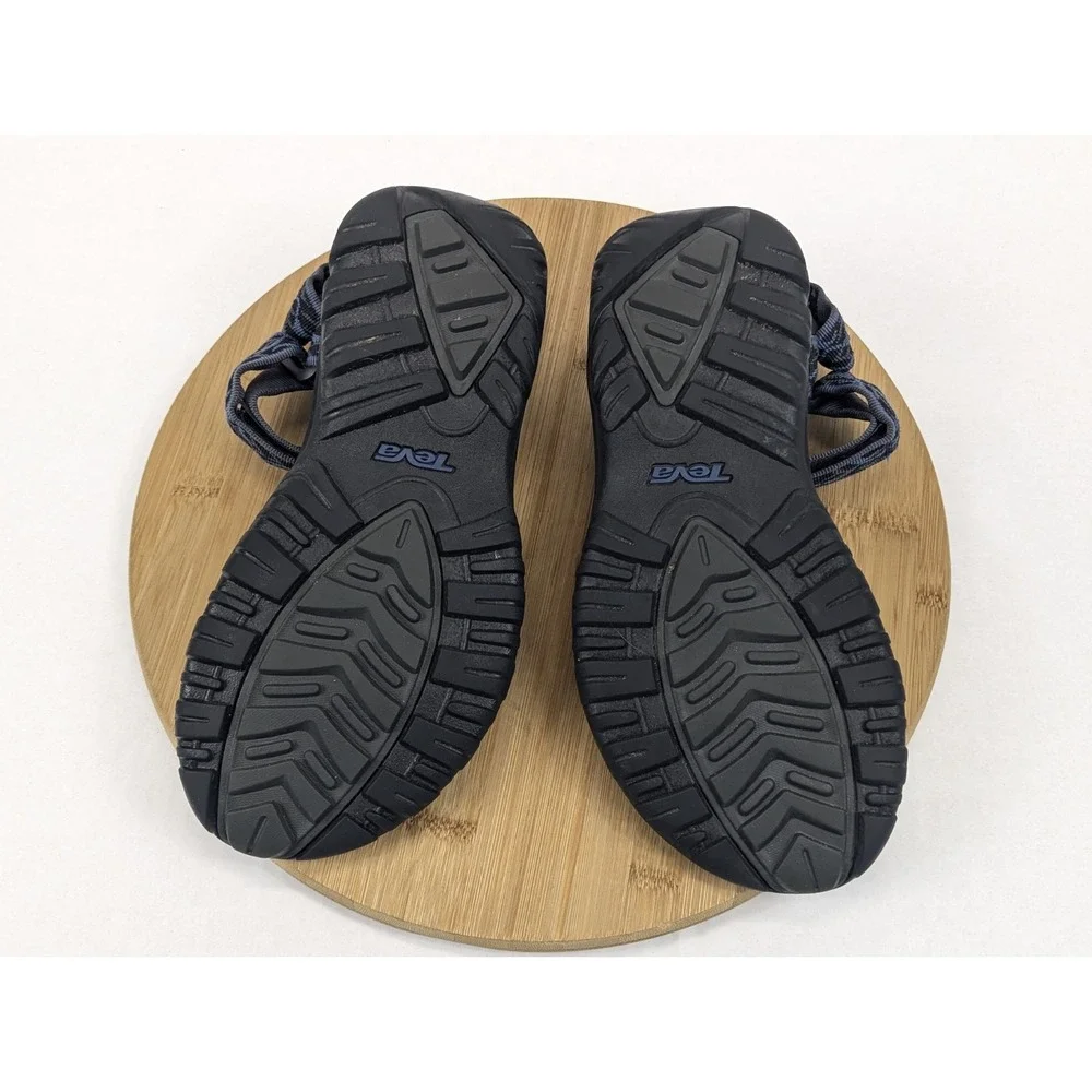 Teva Sport Sandals Mens 7 Black Blue Aztec Hurricane 4 Strappy Outdoor Hike